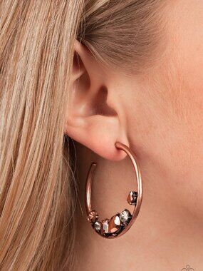 Paparazzi Jewelry Accessories - Attractive Allure - Copper Earrings - Vintage